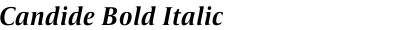 Candide Bold Italic